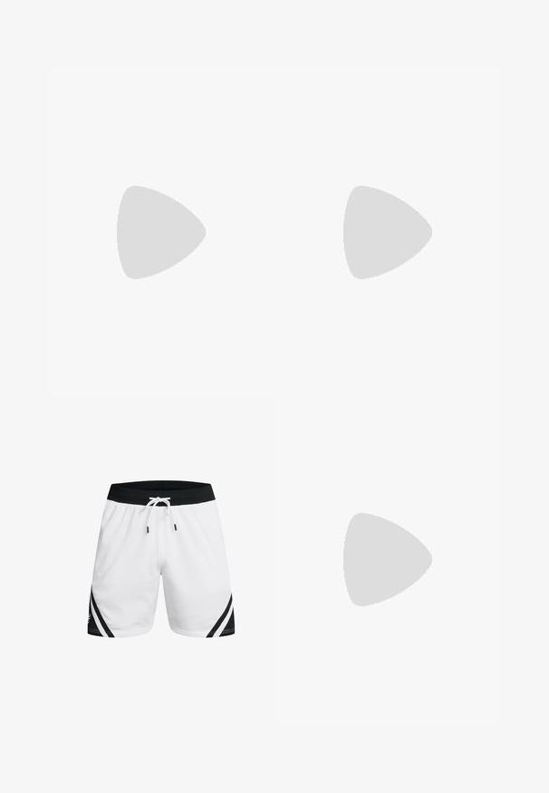 ASICS FUJITRAIL LOGO TOP - Pikkade varrukatega topp - performance black; Valged sportlikud lühikesed püksid hingava võrkmaterjaliga. Must vöökoht ja külgaktsendid, millel on kontrastsed mustad ja valged diagonaalsed triibud.; Kergedatavad spordijalatsid, millel on kreemvärvi mesh pealisosa, hallid triibud, roheline aktsent ja tekstureeritud sinine kand. Mustad paelad.; Mustad must sportlikud prillid hallide läätsedega, kõverate raamide kujundus ja logodetail küljel. Valmistatud kergest plastmaterjalist.