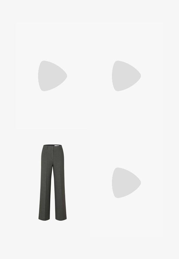 GAP MOD CROP TEE - Printtipaita - black; Vyötiölahkeet keskiharmaasta kankaasta, jossa on tasainen etuosa, suora leikkaus ja siistit linjat. Ei näkyviä taskuja tai varusteita.; Mustat ja valkoiset ruudulliset Vans-liukupohjakengät, joissa on canvas-päällinen, kumipohja ja pehmustettu kaulus. Tasainen, pyöreä varvasosa valkoisilla pohjavivahteilla.; Ruskea kuviollinen laukku ruudukkomuotoilulla, ruskeilla nahkakahvoilla ja sileällä pinnalla. Laukku on tilava ja rakenteeltaan jämäkkä.
