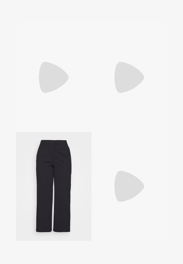 Svart langermet topp med teksturert, bølgete perle mønster. Gjennomsiktig stoff med rund hals. Vanlig passform og lengde.; Svarte vide bukser laget av glatt stoff, med knappelukking og et rent, skreddersydd design uten synlige lommer.; Dr. Martens MAYBOLE CHELSEA - Platåstøvletter - black/cherry red; Sølvmetall hoop øreringer med børstet tekstur, med en sirkulær design og klar feste bak for sikker bruk.