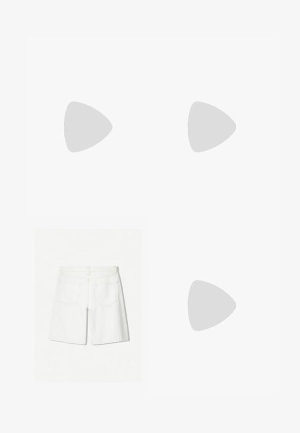 Bershka SHORT SLEEVE - Print T-shirt - black; Bershka BAGGY - Denim shorts - white; Checkered slip-on shoe in black and white canvas with a white rubber sole and a small red logo accent on the heel.; Even&Odd by Zalando Handbag - black