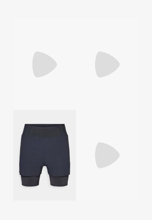 Top preto sem mangas feito de um tecido liso e elástico. Apresenta um decote redondo e um logótipo impresso na parte da frente. Design minimalista.; Calções atléticos masculinos de um azul-marinho escuro com uma camada interna ajustada e uma camada externa mais solta, projetados para conforto e flexibilidade.; Salomon GENESIS - Sapatilhas de trail running - white/oxford tan/green gecko; Colete de corrida preto com bolsos laterais em malha, detalhes refletivos e um bolso com zip na frente. Fabricado com tecido leve, projetado para conforto e respirabilidade.