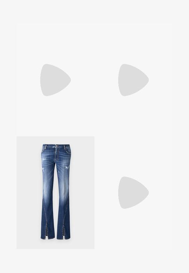 Biela bavlnená tričko s kruhovým výstrihom, krátkymi rukávmi a voľným strihom. Obsahuje minimálne značenie na výstrihu. Hladká textúra.; DSQUARED2 ICON TRUMPET  - Zvonové džínsy - blue denim; Čierne kožené baleríny s okrúhlou špičkou, hladkým povrchom, minimálnym prešívaním a flexibilným dizajnom podrážky.; Nanushka JEN - Kabelka - black