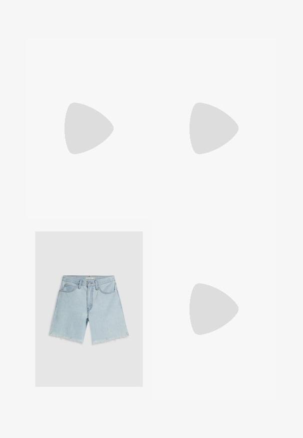 Mango Top - light green; Levi's® '94 BAGGY SHORT - Denimshorts - mister twister cut hem; PULL&BEAR FLAT - Sandaler m/ tåsplit - brown; Mango CARLO - Clutches - middenbruin