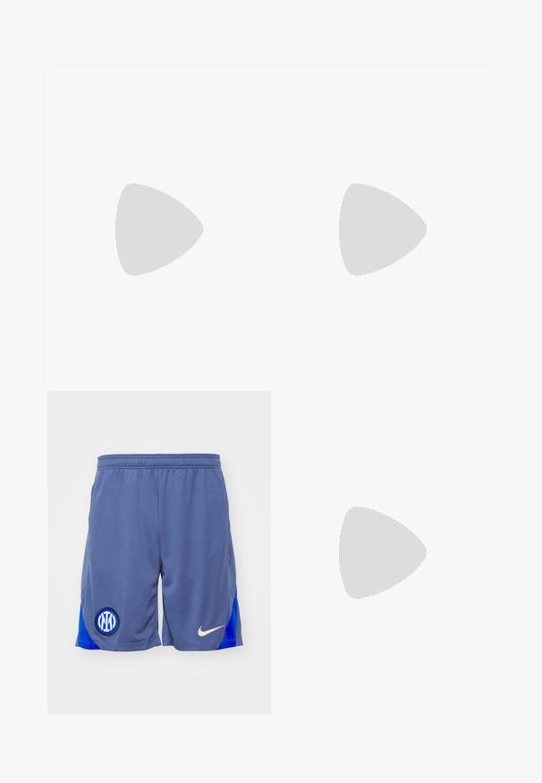 Blauwe sporttop met lange mouwen, gemaakt van lichtgewicht stof. Heeft een halflange ritssluiting, het Nike-logo en "Bingx" branding aan de voorkant.; Grijze sportshorts met een blauwe zijpaneel, voorzien van een zwart en blauw logo op het linkerpoot en een witte Nike swoosh aan de rechterkant.; Zwarte voetbalschoen op een wit en zwart gemusterd voetbals, rustend op groen gras. De schoen heeft een gestructureerd materiaal en veters.; FALKE Basic Fine Knit Unisex - Sjaal - dark brown
