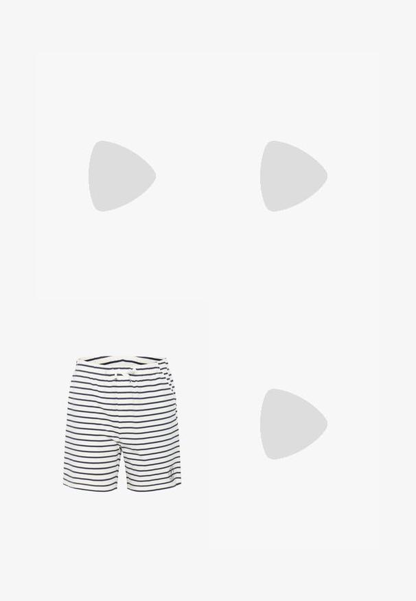 Polo bianco realizzato in cotone, con colletto a ripiegare, maniche corte e un piccolo logo di coccodrillo ricamato in verde sul lato sinistro del petto.; Costumi da bagno a righe bianchi e blu navy, con vita elastica e cordino, e un piccolo logo sulla parte anteriore inferiore.; Infradito grigi con una suola testurizzata, caratterizzati da un motivo decorativo nero e cinturini a forma di V arricchiti da strass luccicanti.; Occhiali da sole triangolari argentati con lenti scure. La montatura presenta un design testurizzato e piccoli ornamenti agli angoli. Struttura in metallo elegante.; DRAGON DIFFUSION SANTA CROCE - Borsa a mano - brown