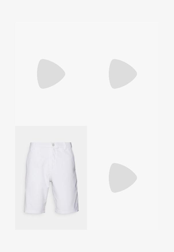 Polo shirt bleu marine en tissu lisse, avec un col à trois boutons, des accents de col blanc et un logo sur la poitrine gauche.; Shorts blancs en tissu lisse, avec un design classique comprenant une fermeture à bouton et des poches. Lignes épurées et aucun motif visible.; Baskets blanches de sport avec une semelle noire et néon verte, présentant une tige en mesh, un design texturé et des accents réfléchissants.; Lunettes de soleil noires élégantes avec des verres miroités bleus, monture carrée et accent bleu sur les branches. Fabriquées en plastique léger.
