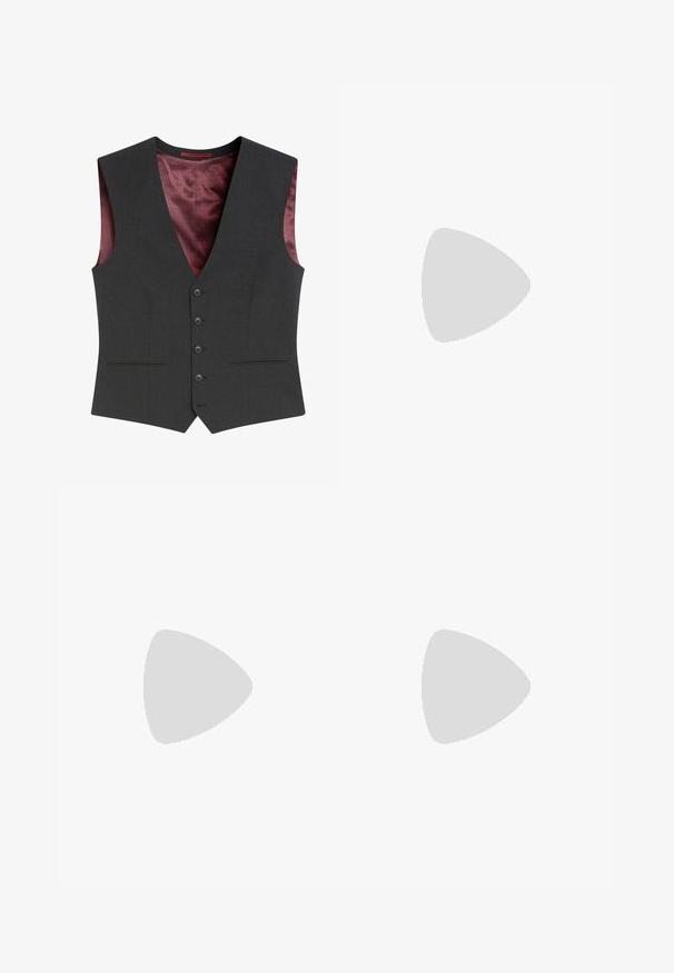 Next Vest - black; Sort kortærmet T-shirt lavet af ribbet stof, med en rund halsudskæring og en simpel, boksformet silhuet.; Sorte denimbukser med lige ben, fem lomme-design og knaplukning foran. Glat tekstur med minimale syninger.; Pier One UNISEX - Sneakers - black