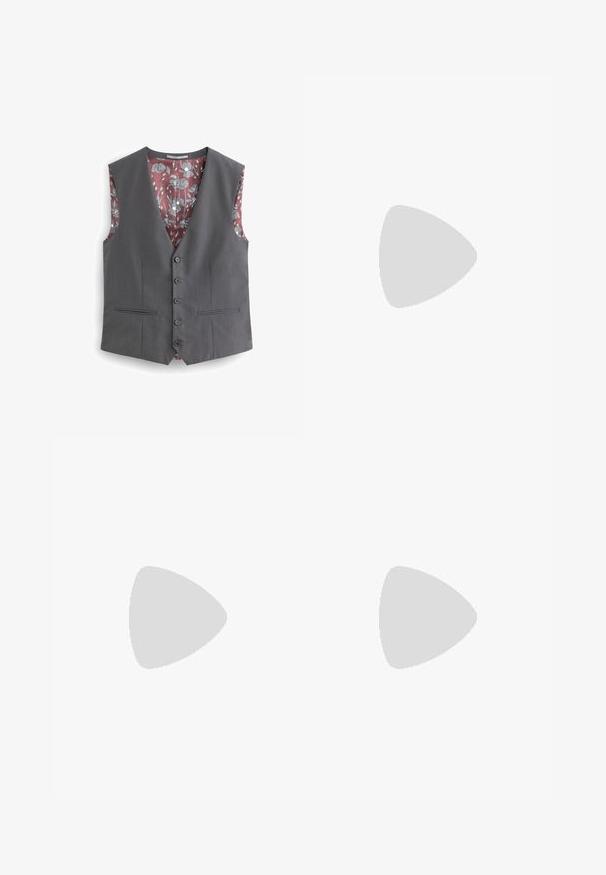 Next Anzugweste - grey; Navyblaue Baumwoll-T-Shirt mit kurzen Ärmeln, Rundhalsausschnitt, drei weißen Streifen auf den Schultern und einem kleinen weißen Logo auf der Brust.; Marine Cargo-Hosen mit elastischem Bund, zwei seitlichen Taschen und einem kleinen weißen Adidas-Logoakzent auf der Vorderseite. Strukturiertes Gewebe.; adidas Originals GAZELLE - Indoor-Fußballschuhe - real madrid/bluebird/footwear white/crew yellow