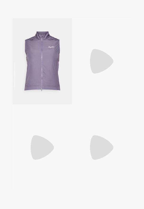 Rapha WOMENS CORE GILET - Väst - dusted lilac/white; Svart atletisk linne gjort av fuktavvisande material. Har rund halsringning, smal passform och vit Nike-logotyp på bröstet.; Svarta idrottsshorts med elastisk midja, med en lagerdesign och en liten vit Nike-logga på nedre vänstra sidan. Lättviktig material.; Nike löparskor med ett ljusgult och vitt nätövre, grå detaljer och en flexibel gummisul. Har en snörning för stängning.