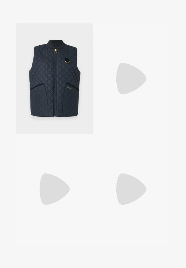 Κοντό βελέντζα ναυτικού χρώματος με φερμουάρ μπροστά, στρογγυλή λαιμόκοψη, δύο πλαϊνές τσέπες, χρυσά εξαρτήματα και αντίθετο περιθώριο. Διαθέτει μια μικρή λεπτομέρεια λογότυπου.; Μαύρο κοντομάνικο τοπ από λεία ύφανση. Διαθέτει στρογγυλή λαιμόκοψη και ραφή στους ώμους. Απλός, στενός σχεδιασμός.; Φαρδιές παντελόνες από ανοιχτό μπεζ βαμβάκι. Διαθέτουν ψηλή μέση, μπροστινές τσέπες και ευθεία γραμμή. Καθαρό τελείωμα χωρίς σχέδια.; Λευκό αθλητικό παπούτσι με λεία φινίρισμα, μαύρη λεπτομέρεια στη φτέρνα και σχέδιο που δένει με κορδόνια. Φέρει το λογότυπο "Calvin Klein" στην πλευρά. Μινιμαλιστικός σχεδιασμός.