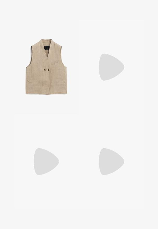 Massimo Dutti Waistcoat - beige; Even&Odd by Zalando 2 PACK - Top - black/white; Black wide-leg trousers made of lightweight fabric, featuring a front button closure and flat front, with neatly stitched hems.; adidas Originals SAMBA OG UNISEX - Trainers - footwear white/core black/granit