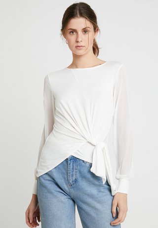 KNOT LONG SLEEVE - Camiseta de manga larga - ivory