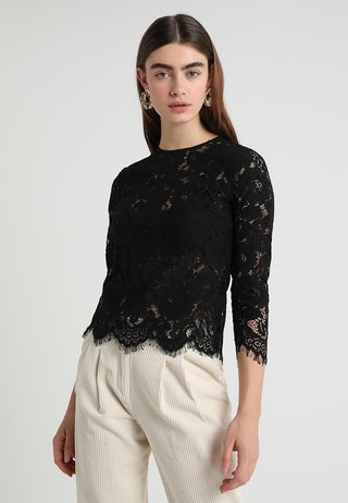 WITH SLEEVES - Bluse - black