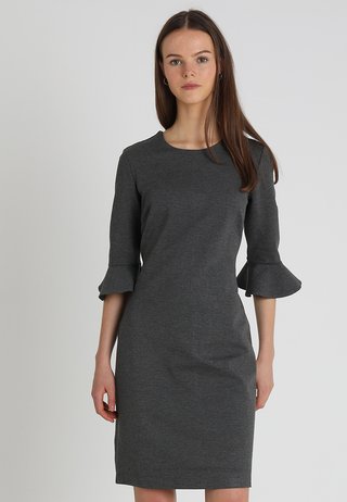 RUFFLE SHEATH - Shift dress - dark charcoal