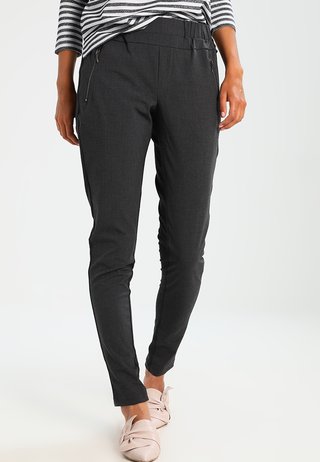 JILLIAN VILJA - Trousers - dark grey melange