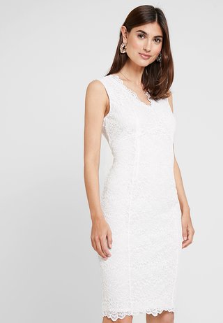 SCALLOP V NECK SHIFT - Cocktail dress / Party dress - ivory