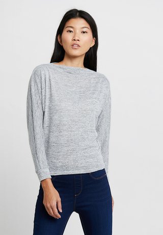 BOXY BOATNECK - Strickpullover - grey