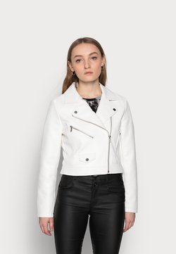ONLY Petite - ONLENYA BIKER - Imitatieleren jas - cloud dancer