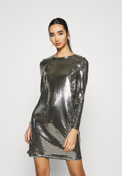 Vero Moda - VMCHARLI SHORT SEQUINS DRESS - Cocktailkleid/festliches Kleid - black/silver