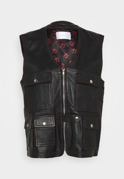 HOSBJERG - TAILOR VEST - Smanicato - black