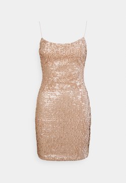 Nly by Nelly - SEQUIN MINI DRESS - Vestito elegante - champagne