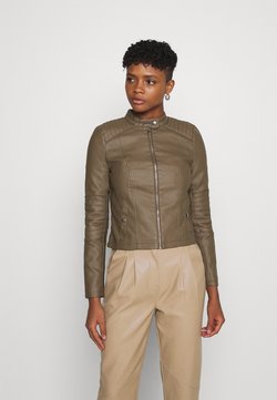 Vero Moda - VMLOVECINDY COATED JACKET - Imitatieleren jas - bungee