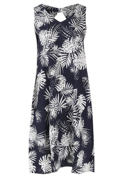 Paprika - MIT BLATTMUSTER-PRINT - Korte jurk - marine
