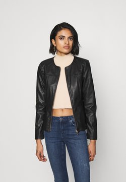 Vero Moda - VMZALA SHORT JACKET - Imitatieleren jas - black