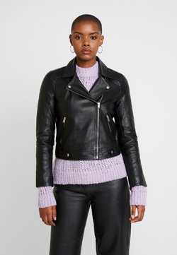 Selected Femme - SLFKATIE JACKET - Leren jas - black