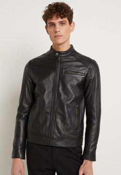 Selected Homme - CLASSIC JACKET - Leren jas - black