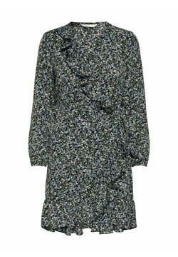 ONLY - ONLCARLY WRAP SHORT DRESS - Korte jurk - black 2