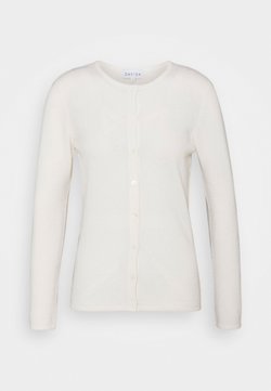 Davida Cashmere - CLASSIC CARDIGAN - Vest - white