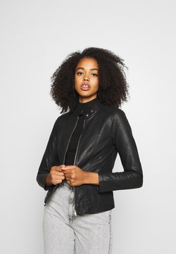 JDY - JDYSTORMY - Imitatieleren jas - black