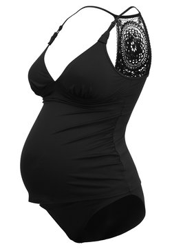 Cache Coeur - MATERNITY TANKINI WITH FIXED PADS SET - Bikini - black