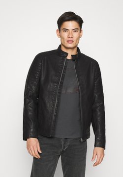 TOM TAILOR - Imitatieleren jas - black