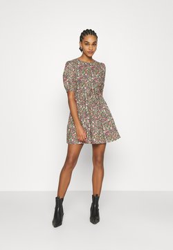 Miss Selfridge - CLUSTER FLORAL DRESS - Korte jurk - black