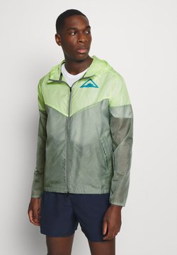 Nike Performance - TRAIL - Veste coupe-vent - particle grey/barely volt/laser blue