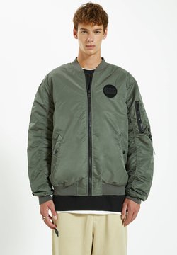 PULL&BEAR - Giubbotto Bomber - dark green
