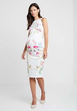 True Violet Maternity - STRAP BACK MIDI DRESS - Etui-jurk - white