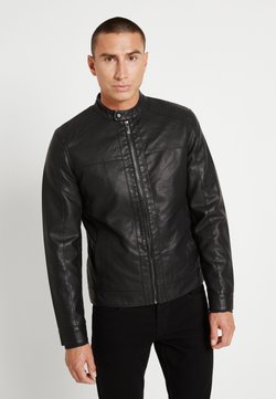Only & Sons - ONSMIKE RACER JACKET - Imitatieleren jas - black