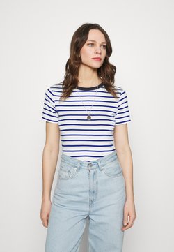 Petit Bateau - TEE - T-Shirt print - marshmallow/surf