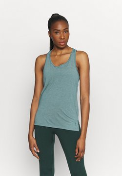 Nike Performance - YOGA LAYER TANK - Funktionsshirt - light pumice/dark teal green
