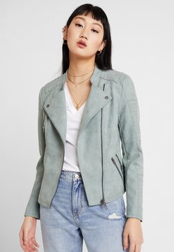 ONLY - ONLAVA BIKER  - Imitatieleren jas - chinois green