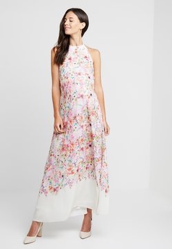 True Violet Maternity - HI NECK MAXI TRAPEZE DRESS - Maxi-jurk - cream border