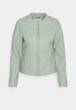 b.young - BYACOM JACKET - Imitatieleren jas - iceberg green