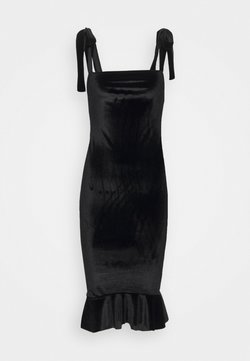 Missguided - TIE STRAP MIDI DRESS - Etuikleid - black