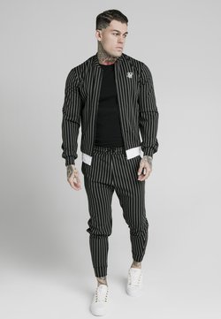 SIKSILK - PINSTRIPEJACKET - Giubbotto Bomber - black/white