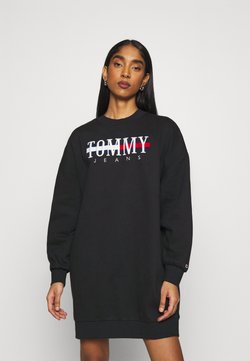 Tommy Jeans - LOGO DRESS - Korte jurk - black