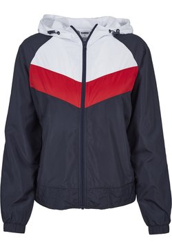 Urban Classics - THREE TONE - Veste coupe-vent - navy/white/fire red