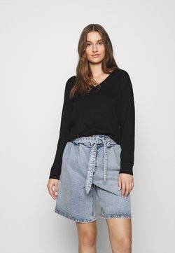 Selected Femme - SLFINKA VNECK - Trui - black